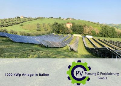 1000 kWp Anlage in Italien