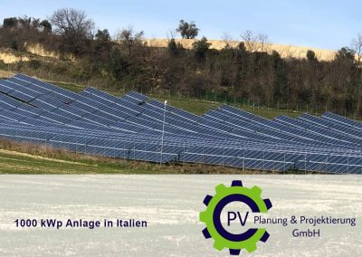 999 kWp Anlage in Italien