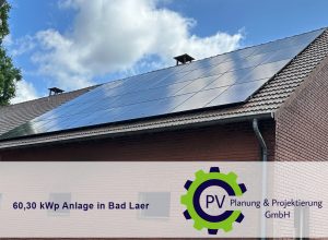 60,30 kWp JA Solar JEnergy ost west sued Bad Laer PV Planung